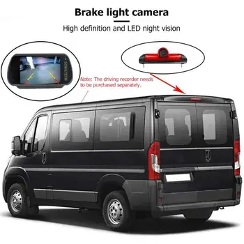VODOOL automobil 3. stop svjetlo kamere unazad, vodootporan noćni vid stražnja kamera za Fiat Ducato / Peugeot Boxer / Citroen jumper