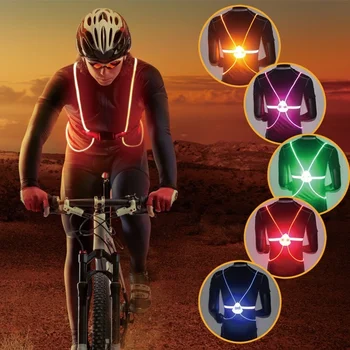 1pc Light Up s LED reflektirajućim prsluk pojas pojas noćni trčanje biciklizam Glow XR-Hot