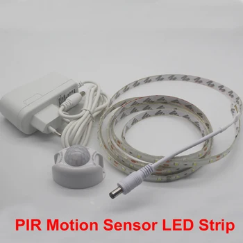 PUBLISHED Under Cabinet light PIR Motion Sensor LED Strip SMD 2835 1M 2M 3M 4M 5M Night light za ormar, ormar,stubišta,hodnika