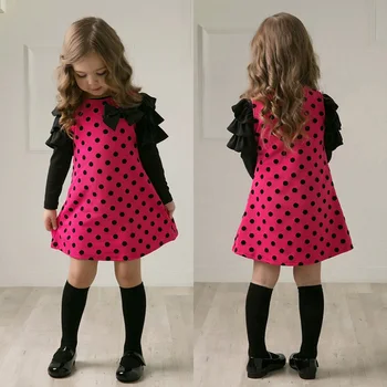 Nova jesen Baby Girls Dress odjeća grašak predložak dugih rukava haljina djeca beba predstave сарафан 2-8y