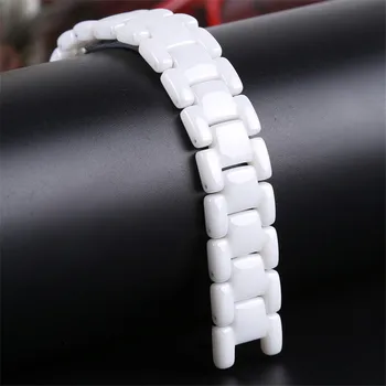 14 mm bijeli Keramički remen za sat 7 mm konkavni sučelje kraj zamjena ženski remen za sat mali narukvica ručni sat remen trake