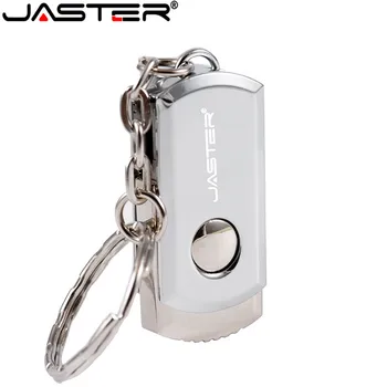 JASTER USB 2.0 Metal Key Chain USB Flash Drive 16GB 32GB 64GB 128GB Pendrives 4GB 8GB real capacity Pen Drive usb stick