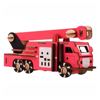 3D puzzle igra DIY kreativni 3D vatrogasna drveni model zgrade kit igračka hobi dar za djecu i odrasle P68