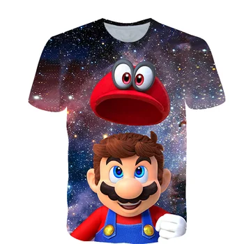 Zadnja klasična igra Harajuku Super Mario Kid t shirt Boys Girls Super Smash Bros 3D print T-shirt hip-hop majica ulica odjeća majice