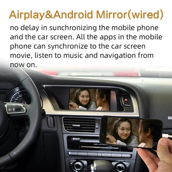 Sinairyu Wifi bežične Apple Carplay Car play 2010-2016 A4 A5 Q5 MMI 2009-2011 A6 A7 A8 C6 Android ogledalo za Audi s iOS 13