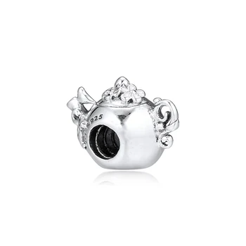 Pogodan za Pandora narukvice privjesci Potresen čaj perle s transparentnim CZ 925 sterling srebra nakit Besplatna dostava
