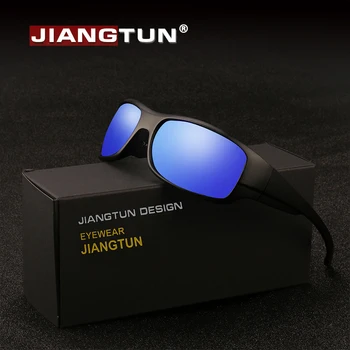 JIANGTUN brand dizajner moda pokrivenost ogledalo plava polarizirane sunčane naočale Muškarci Žene vožnje sunčane naočale gafas de sol hombre