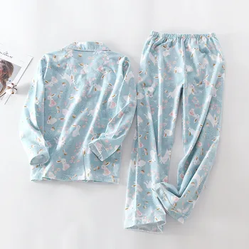 2020 nove pidžame žene Kawai crtani pidžama od brušeni pamuk ženski slatka noćni odijelo dugi rukav pidžame veliko dvorište S-L
