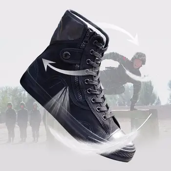 Vojska moda Black prozračna zaštitne cipele radna zaštitna obuća противоскользящая odjeća trening cipele visoke moto planinarske cipele