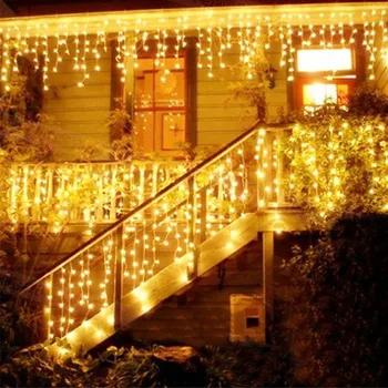 12 kom 4*0.6 m zavjese сосулька Led traka nevjerojatan svjetla vijence Božić vanjski Božićno drvce odmor Stranke kuće ukrasna svjetlo