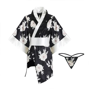 Seksi Žene Sakura Kimono Lijep Japanski Jedinstvena Ogrtač Cvjetni Kratki Ogrtač Kimono Ogrtač Noćni Ogrtač Moda Haljina