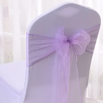 WedFavor 25 kom. organza stolica pojas mogućnost stolica Traka kravate, leptir za vjenčanje hotel ukras događaji