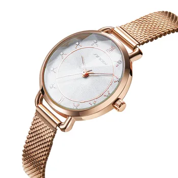 SINOBI sat od ružičastog zlata satovi ženski sat od nehrđajućeg čelika ženski sat narukvica ženska Relogio Feminino Montre Femme poklon