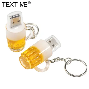 Tekst ME 64GB lijep pivo čašu USB 2.0, 4G i 8G 16G pen drive 32G memory kreativni USB flash drive poklon USB-memorijski štapić