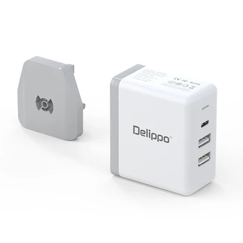 Delippo 65W type-c, usb-c PD QC3.0 Quick Charger travel wall adapter za mobilni telefon iphone x 8 Samsung S8 S9 Xiaomi LG, DELL, HP