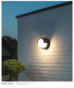 Vanjski zidna svjetiljka LED 10 W 7 W kvadrat 120 mm 160 mm IP65 crna kvaliteta dvorište trijem vanjska rasvjeta