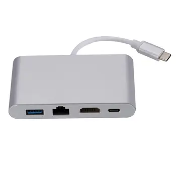USB Type C Hub to PD punjenje HDMI-kompatibilnu 4K RJ45 Gigabit Ethernet USB 3.1 Type C Hub priključne stanice za laptop Macbook