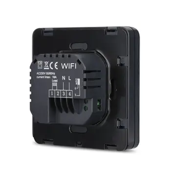 Wi-Fi I Echo Glasovno Upravljanje Termostat Električno Podno Grijanje Crni Zaslon Osjetljiv Na Dodir Tjedan Programabilni Temperatura Infracrveni Grijač