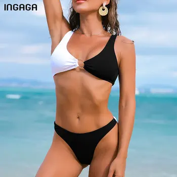 INGAGA Seksi Bikini kolaž kupanje bič kupaći kostim žene Push Up brazilski bikini kupaći kostimi 2021 prsten Biquini plaža odjeća