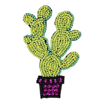10шт ručni rad perle блесток kaktus zakrpe motiv oblog šešir ikone na šivanje odjeće ukrašene DIY šivaći pribor TH1127