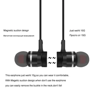 SERBUFAN 5.0 Sports Bluetooth slušalice vratne remen magnetska bežične slušalice stereo slušalice glazba metalik slušalice za sve telefone