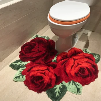 Visoku kvalitetu 3D pink tepih za kupaonicu tepih za bethroom dnevni boravak tepih pink pink tepih cvijet tepisi, Prostirke za kupatilo anti-slip