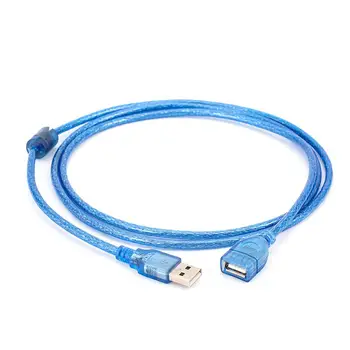 1m/1.5 m/3m/5m USB 2.0 Male To Female Data Cable velike brzine plava prozirna cijev s экранированным magnetskog prstena
