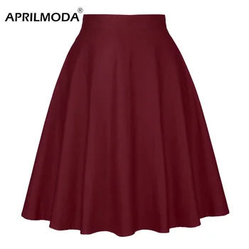 40s 60s Vintage 50s Pinup suknja ljetni stil pink crvena žene nabrane midi suknja plus size Feminina rockabilly ide suknje Faldas