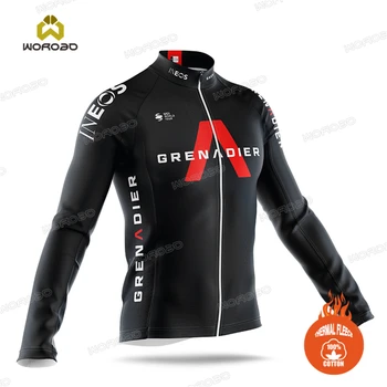 Muški Biciklizam jakna zima bicikl Dres Ineos 2020 dugi rukav majica toplinske runo bicikl tim voziti jedinstvena MTB sportska odjeća