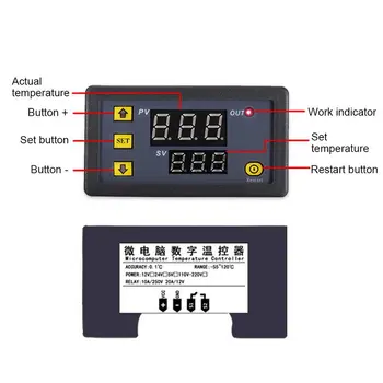 Digitalni nadzor računar temperatura termostata prekidač termometar novi 12/24/220 u termostat