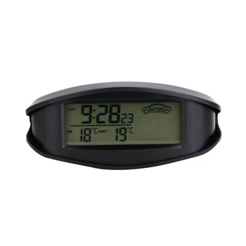 Digitalni auto-termometar -50 do 70 IndoorOutdoor kolski sat voltmetar monitor podataka u realnom vremenu plava narančasta pretvaranje svjetla EC98