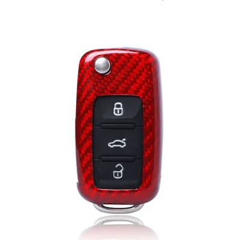 Carbon Fiber Car Remote Key Case torbica za ključeve, Volkswagen VW Golf Bora POLO, Jetta GOLF Passat i Škoda Octavia A5 Fabia SEAT Ibiza