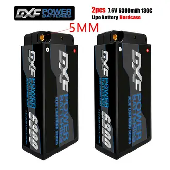 DXF Lipo Battery 2S Shorty 7.6 V 6300mah 130C 260C 5mmGraphene Bullet Competition Short-Pack za RC 1/10 lud kamion