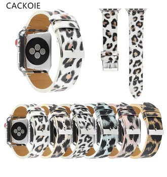 Kožni remen za Apple watch 3 band 38 mm 42 mm леопардовый narukvica za iwatch series 6 5 4 3 2 1 42 mm 44 mm remen za sat