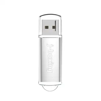 J-boks Silver 16GB USB Flash Pen Drive Rectangle Flash Memory Stick Pendrive Thumb Storage za računala Mac laptop Tablet poklon