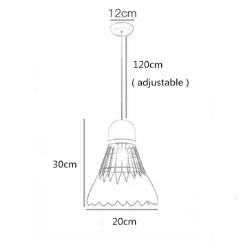 20*30 cm Nordic kreativni kovanog željeza Badminton viseći svijećnjak za dnevni boravak Spavaća soba moda LED Ga viseće svjetiljke