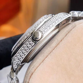 Najbolje sat sa ledom Silver Datum-samo pun dijamanata oštrica safir kristal s автоподзаводом ETA Noob 3255 mehanizam 1:1 Rolexable 2020