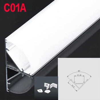 C01A 5 compl. 50 cm led svjetla telo V-oblika trokuta aluminijski profil mliječne poklopac priključak isječak kanal za led svjetla bar