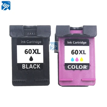 UP brand 2PK Black Color Ink cartridge replacements for HP 60 CC643WN for DJ D2530/D2560/F4280/PhotoSmart C4600/C4680 Printer