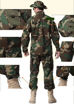 Muškarci Vojna Oblik Vojska Odjeća, Zimska Jakna Airsoft Tactical Camo Odijelo Kamp Borbeni Jcckets Hlače Militar Vojnik Je Odjeća