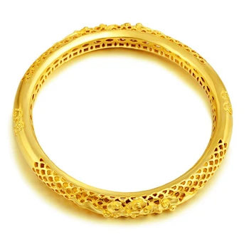 1 kom. luksuzni šuplje narukvica modni poklon žuto zlato ispunjen klasična ženska narukvica Unopendable 60 mm vjenčanje pribor za stranke