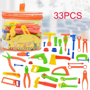33шт dječja igračka set popravak alat za modeliranje ремкомплект razvojne igračke inženjerske alate s torbicom za pohranu