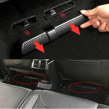 2 kom. / compl. crna prašinu vozila ventilacije ventil kape mreže auto klima-uređaj ispod sjedala za Škoda Kodiaq 2016 2017 2018