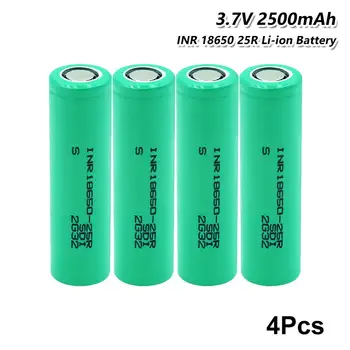 4kom INR 18650-25R 18650 baterija 20A struje pražnjenja 2500 mah punjiva litij-ionska baterija svjetiljku litij zamjenjive ćelije