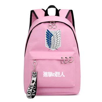 Napad na titans ruksak školske knjige torbe girl group Mochila putnu torbu za laptop Traka prsten krug ruksak pink crna